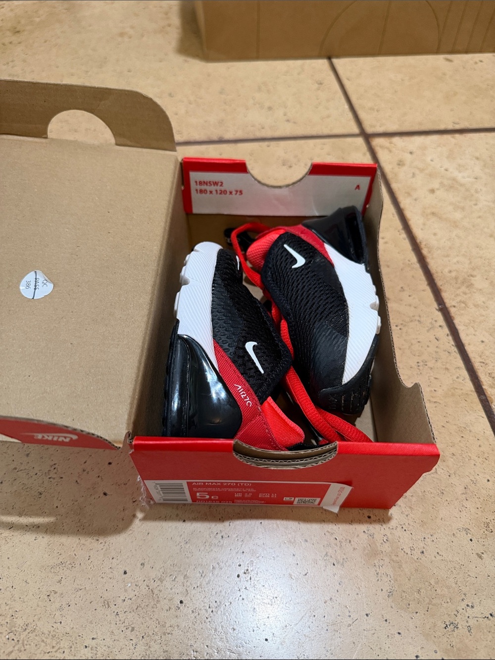 Nike Kids Black, Red & White Slip-On Sneakers
